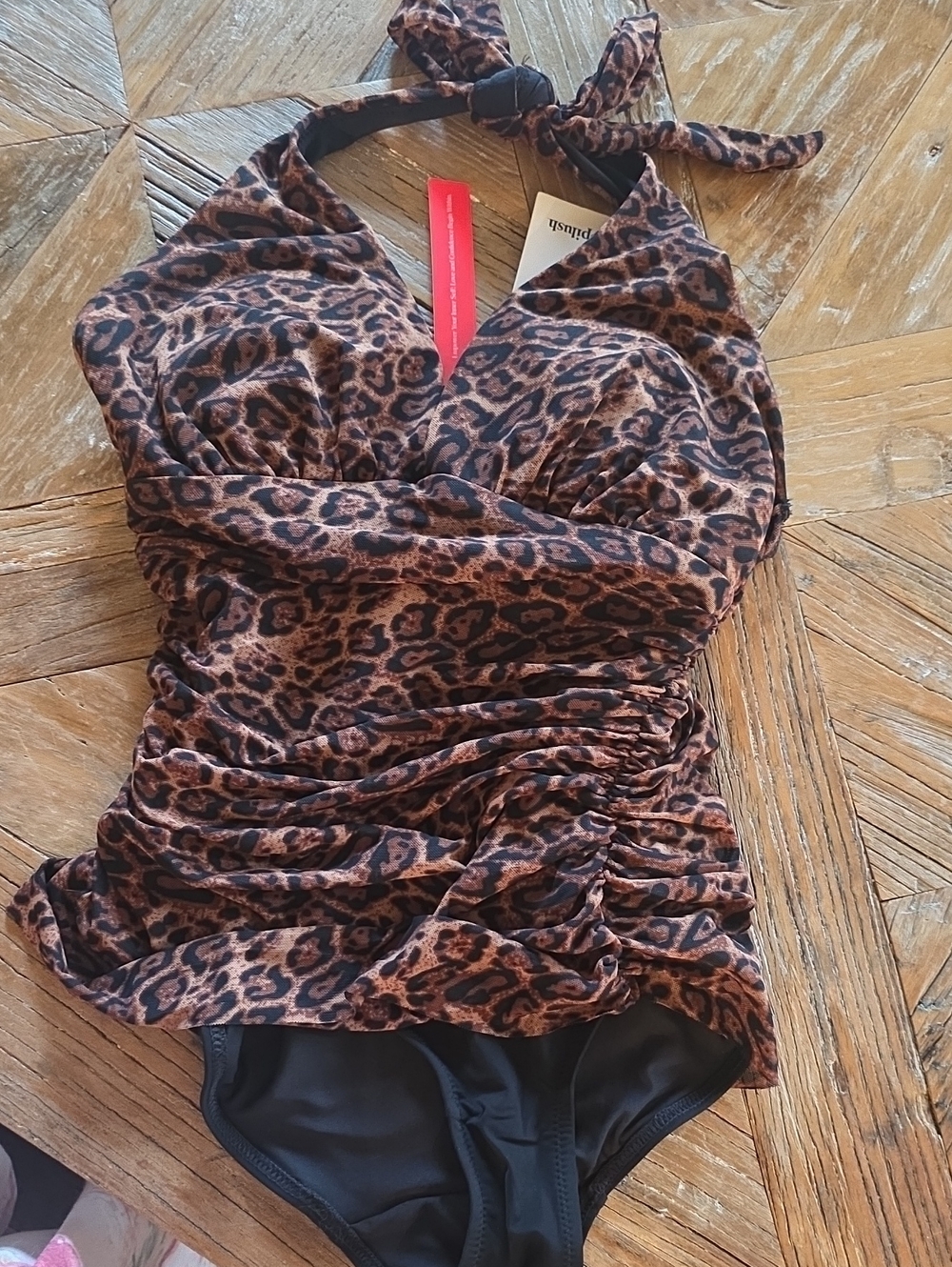 New POPILUSH sculpting shaping tummy control halter swimsuit Xs 4